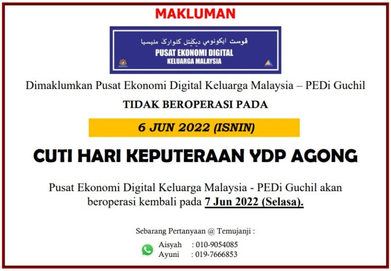 notis cuti agong
