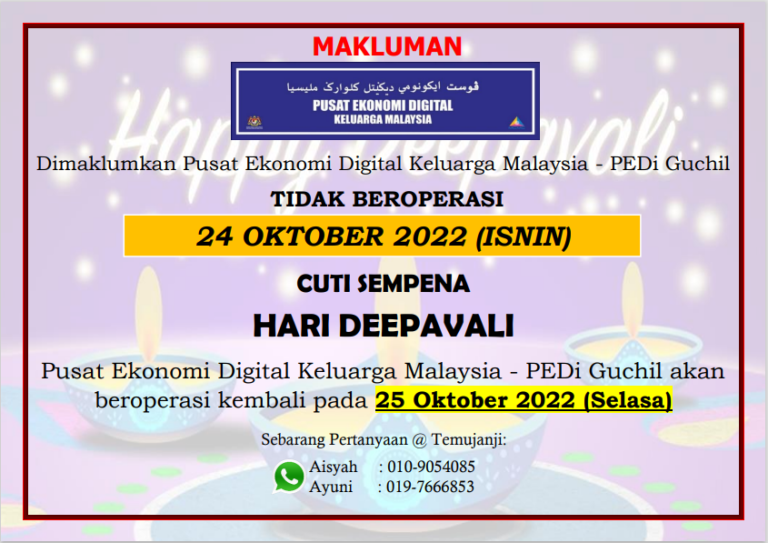 notis cuti deepavali 2022