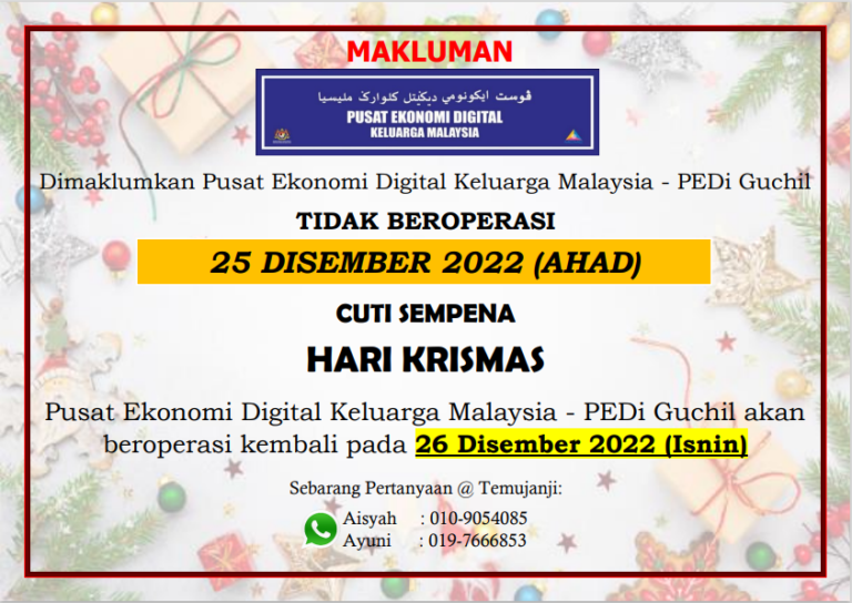 notis cuti krismas